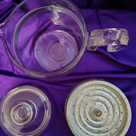 Pyrex 9 Cup Clear Glass Stovetop Coffee Pot - Picture 3 of 6